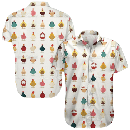 Chicken Hawaiian Shirt Men And Women, Chicken Lover Hawaiian Shirts HE0357