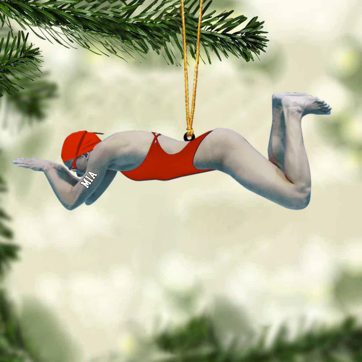 2024 New Release Personalized Swimmer Acrylic Ornament, Gift For Swimming Lovers/Swimmer OO1771