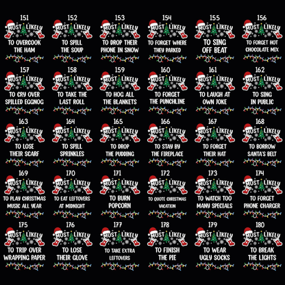 Most Likely To Custom Christmas Family Matching T Shirt, Custom Funny Christmas Family Shirts ET1178