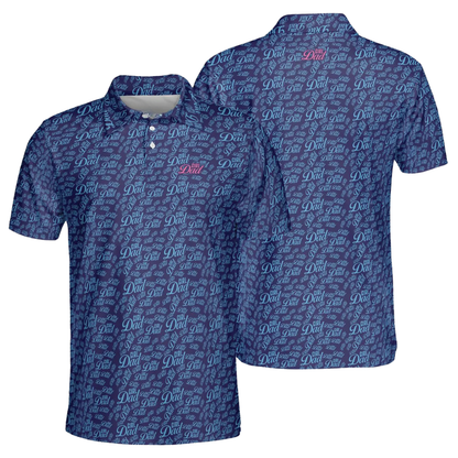 Girl Dad Pink Golf Polo Shirt For Men, Father Day Golf Shirts For Dad With Daughter GE0463