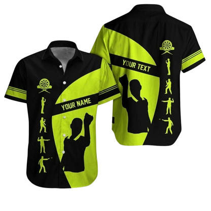 Custom Name And Text Dart Hawaiian Shirt For Men, Custom Team Darts Shirt DZ0105