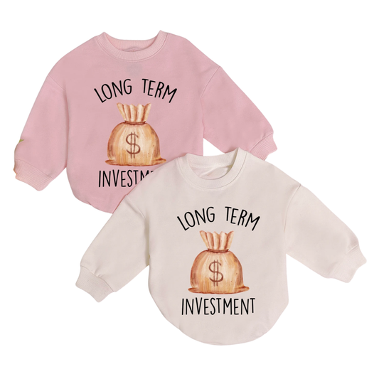Long Term Investment Baby Sweatshirt Romper, Finance Baby Romper Sweatshirt BB0175