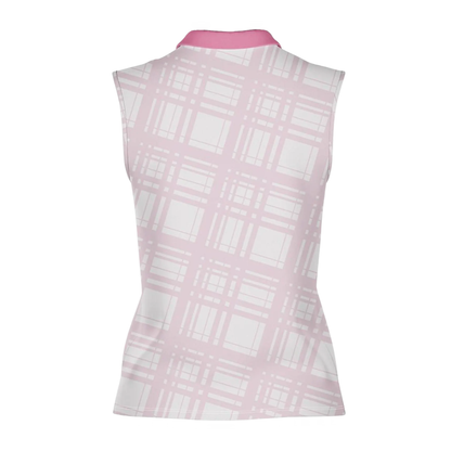 Custom Flamingo Womens Sleeveless Golf Shirt, Custom Flamimgo Ladies Golf Shirt GE0590
