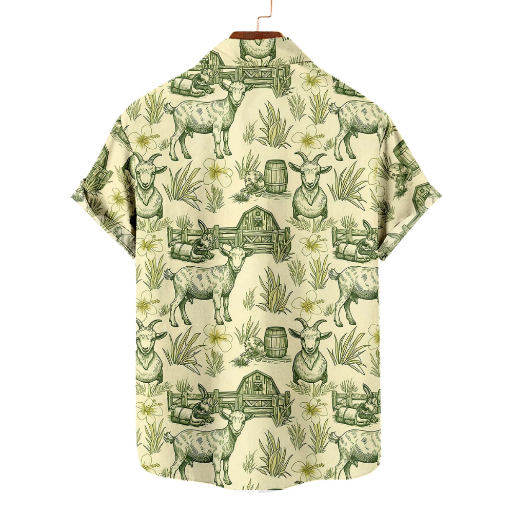 Vintage Goat Hawaiian Shirt For Men Women, Goat Hawaiian Shirt For Farmer HE0706