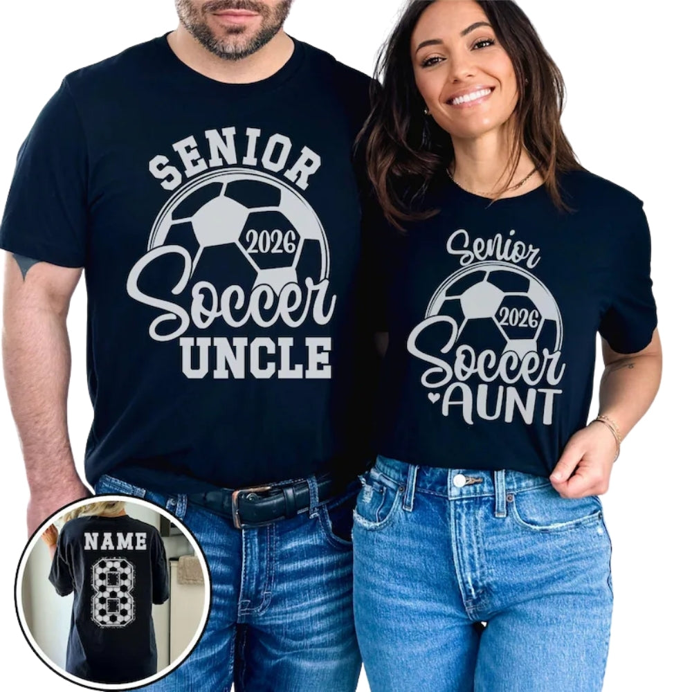 Custom Matching Senior Soccer Family T Shirts, Personalized Class Of Soccer Matching Family Shirts For Senior Night ET0498