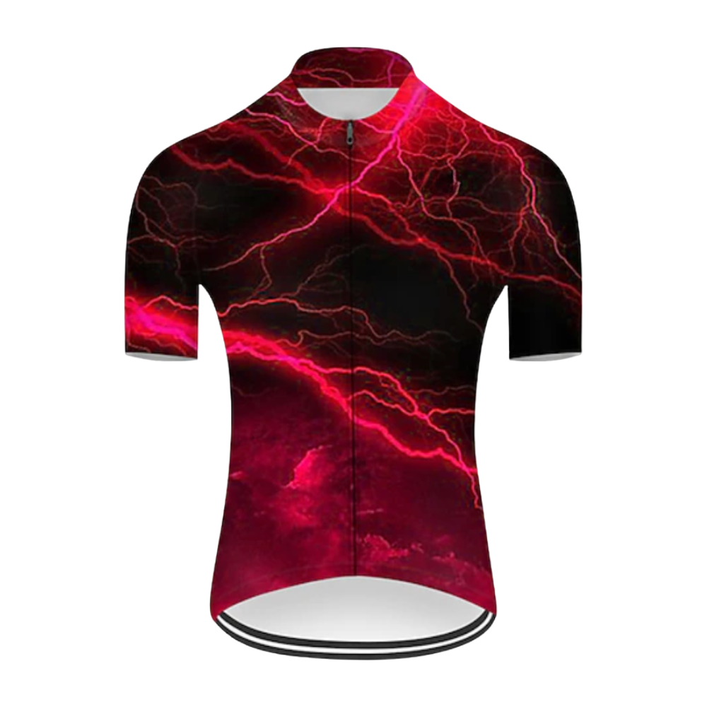 Thunder Blue Cycling Short Sleeve Jersey For Men, Thunder Cycling Jersey CE0060