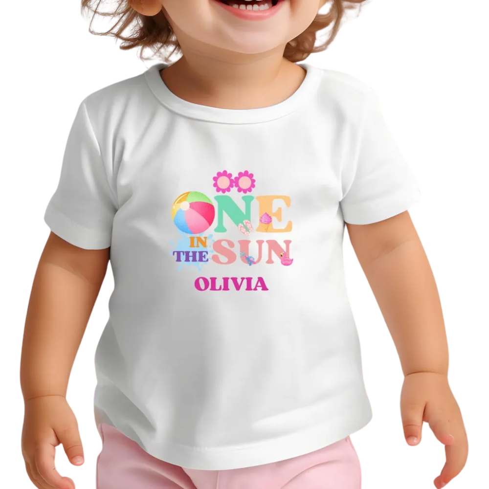 Personalized One In The Sun First Birthday Family Matching T Shirt, Custom Summer 1st Birthday Family Shirts ET1147