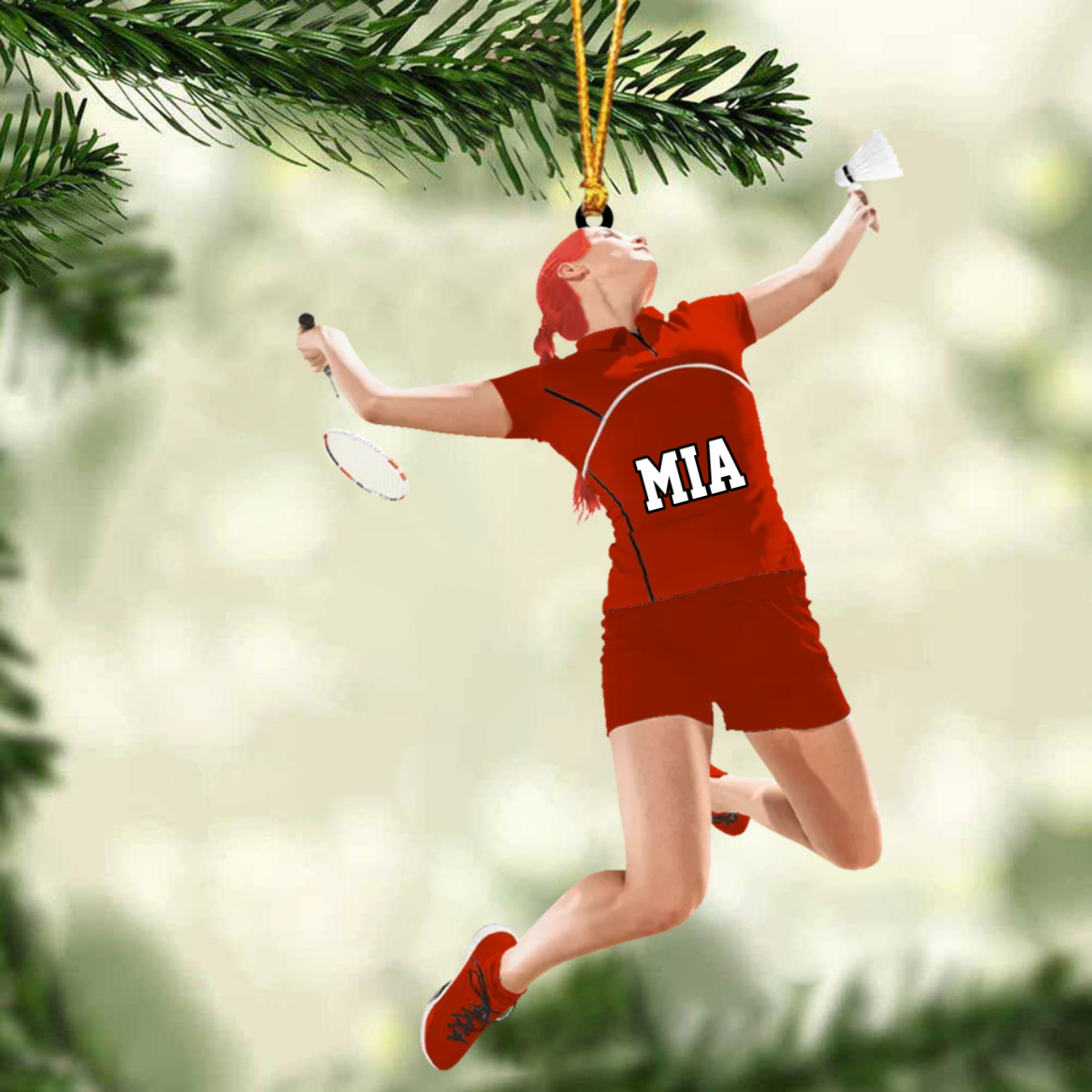Custom Personalized Badminton Lovers Christmas Ornament, Gift For Badminton Player OO1744