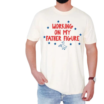 Eating For Two Working On My Father Figure Matching Husband Wife T Shirts, Pregnancy Announcement Matching Couple Shirts ET0906