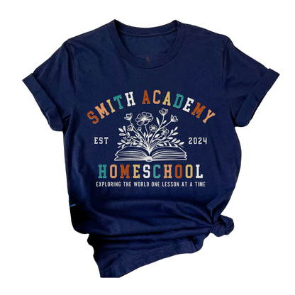 Custom Homeschool Family Matching T Shirt, Personalized Matching Homeschool Family Shirts ET1198