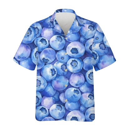 Blueberry Hawaiian Shirt For Men Women, Blueberry Fruit Hawaiian Shirt HE0570