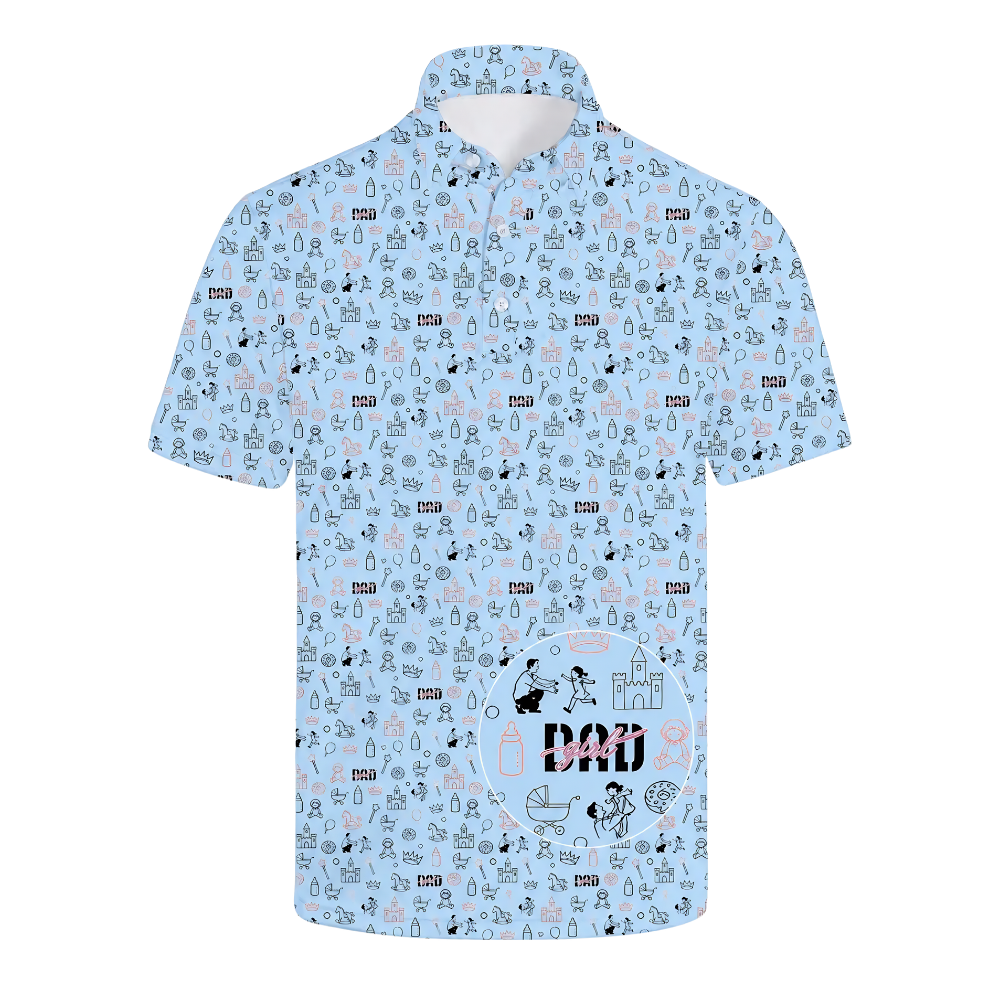 Girl Dad Golf Polo Shirt For Father Day, Father Daughter Golf Shirts GE0445