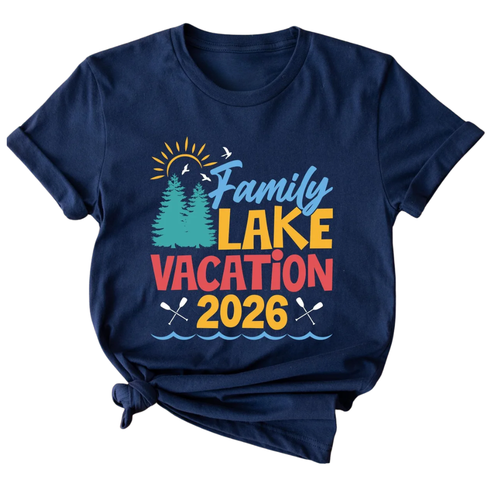 Family Lake Vacation Personalized Matching Family T Shirt, Custom Lake Trip Family Shirts ET1185