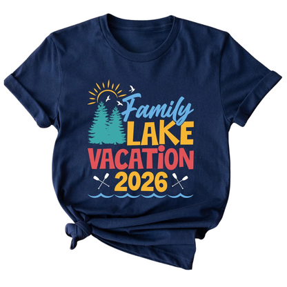 Family Lake Vacation Personalized Matching Family T Shirt, Custom Lake Trip Family Shirts ET1185