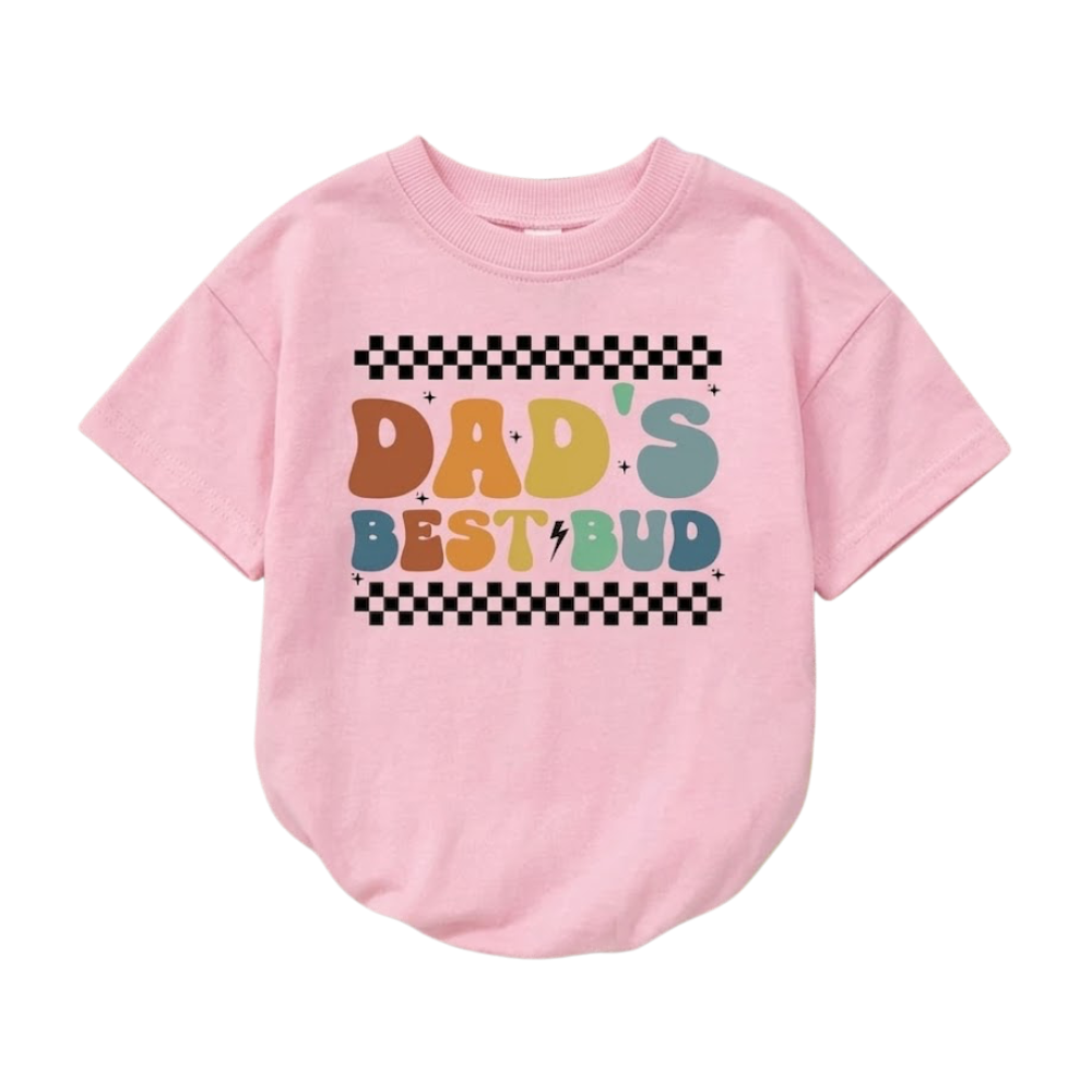 Dad's Best Bud Baby T Shirt Bubble Romper, Daddy's Bestie Baby Romper BB0182