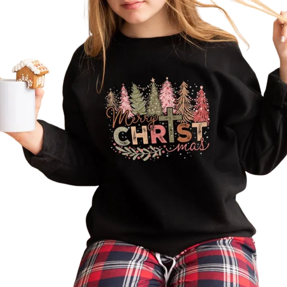 Merry Chrtstmas Sweatshirt, Faith Jesus Christmas Sweatshirt 2D0317