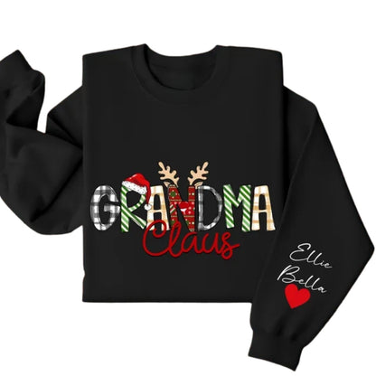 Custom Grammy Claus Sweatshirt, Custom Grandma Christmas Sweatshirt 2D0240
