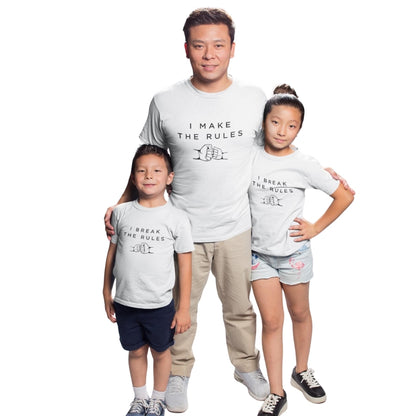 I Make The Rules I Break The Rules Matching Dad And Son T Shirts, Funny Father's Day Matching Shirts For Dad Baby ET0527