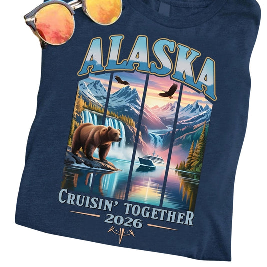 Alaska Cruisin' Together Custom Family Matching T Shirts, Custom Alaska Cruise Trip Family Shirts ET0382