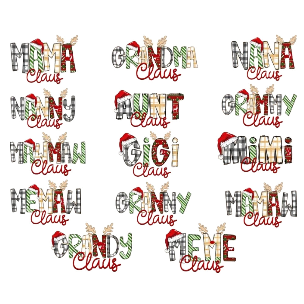 Custom Grammy Claus Sweatshirt, Custom Grandma Christmas Sweatshirt 2D0240