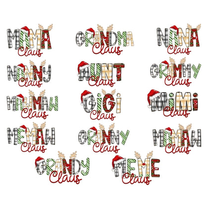 Custom Grammy Claus Sweatshirt, Custom Grandma Christmas Sweatshirt 2D0240