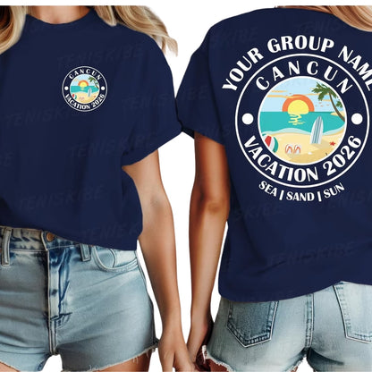 Custom Cancun Vacation Matching Family T Shirts, Custom Cancun Trip Matching Shirts For Family ET0383