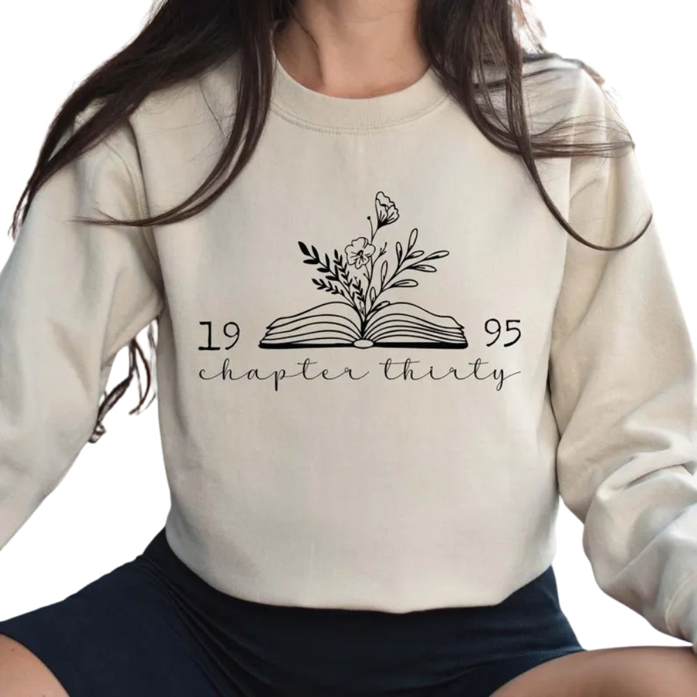 Women's Chapter 30 1995 Sweatshirts, 30th Birthday Sweatshirt For Book Lover 2D0449