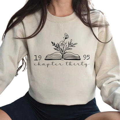 Women's Chapter 30 1995 Sweatshirts, 30th Birthday Sweatshirt For Book Lover 2D0449