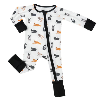 Cute Cat Baby Romper With Convertible Zippy, Cat Lover Baby Romper Convertible BB0721