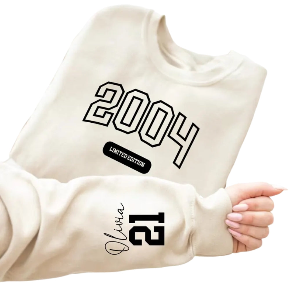 Custom Limited Edition 2004 Sweatshirt, Custom 21st Birthday Sweatshirt 2D0685