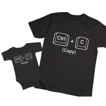 Copy Paste Matching Dad And Son Daughter T Shirt, Matching Funny Father Day Shirts For Dad Baby ET0681