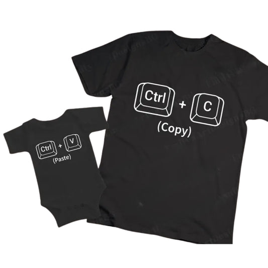 Copy Paste Matching Dad And Son Daughter T Shirt, Matching Funny Father Day Golf Shirts For Dad Baby ET0681
