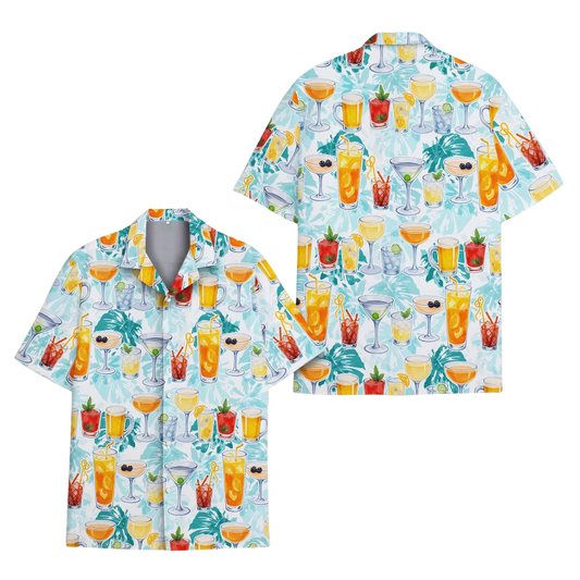 Cocktail Tropical Hawaiian Shirt For Men Women, Cocktail Beach Party Hawaiian Shirts HE0223