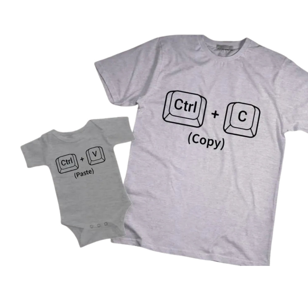 Copy Paste Matching Dad And Son Daughter T Shirt, Matching Funny Father Day Shirts For Dad Baby ET0681