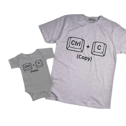 Copy Paste Matching Dad And Son Daughter T Shirt, Matching Funny Father Day Shirts For Dad Baby ET0681