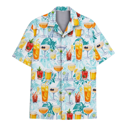 Cocktail Tropical Hawaiian Shirt For Men Women, Cocktail Beach Party Hawaiian Shirts HE0223