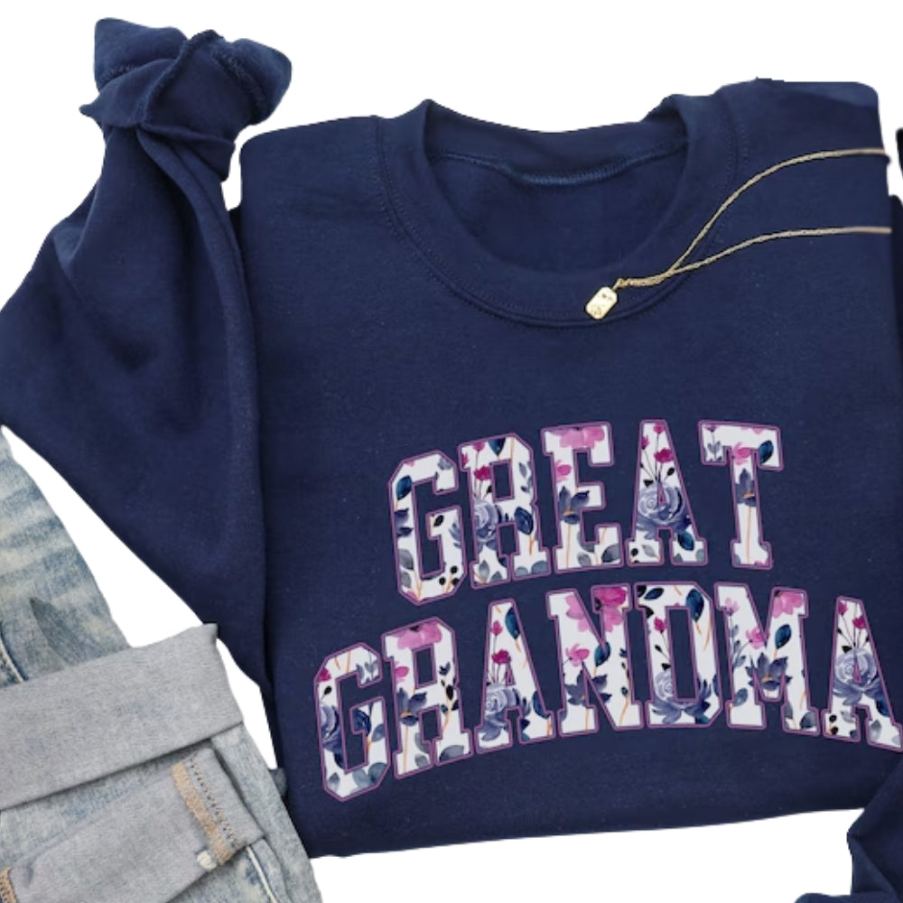 Floral Great Grandma Sweatshirt, Grandma Sweatshirt 2D0241