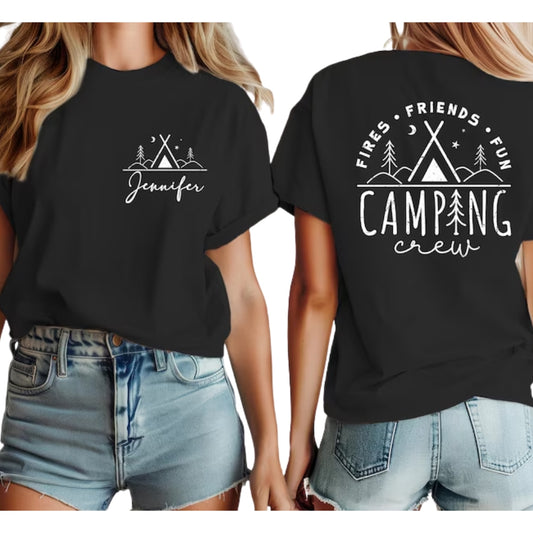 Personalized Camping Crew Matching T Shirts For Family, Custom Camping Family Shirts ET1103