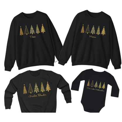 Custom Christmas Tree Family Matching Sweatshirt, Custom Christmas Family Sweatshirt ET1502