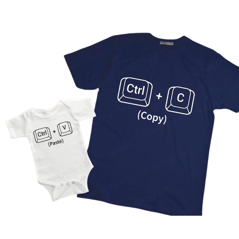 Copy Paste Matching Dad And Son Daughter T Shirt, Matching Funny Father Day Shirts For Dad Baby ET0681