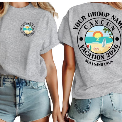 Custom Cancun Vacation Matching Family T Shirts, Custom Cancun Trip Matching Shirts For Family ET0383