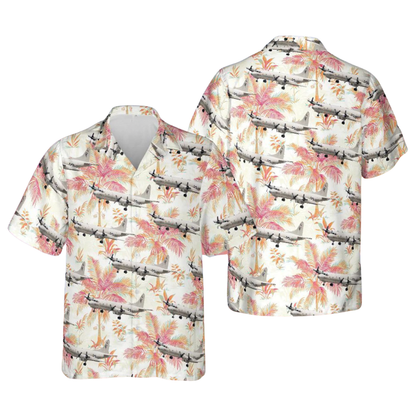 US P-3C Orion Aircraft Tropical Hawaiian Shirt For Men, Lockheed P-3 Orion Hawaiian Shirts HE0263
