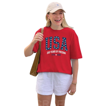 USA 250 Years Of Freedom 1776-2026 Matching Family T Shirts, Matching 4th Of July Family Shirts ET0793