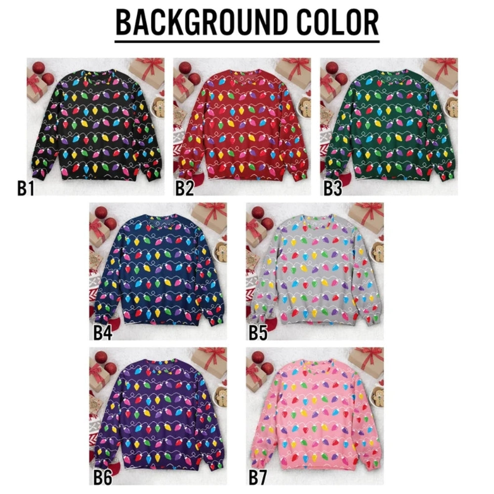 Custom Pet Faces Christmas Sweatshirt Men Women, Custom Dog Cat Photo Xmas Sweatshirt 2D1059