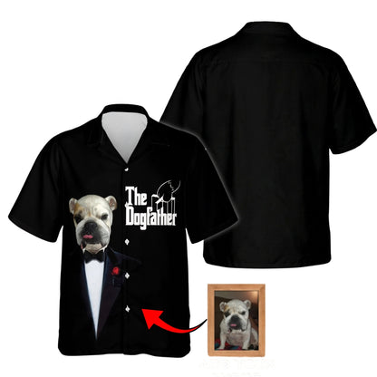 The Dog Father Custom Dog Face Hawaiian Shirt Mens, Custom Dog Photo Hawaiian Shirt For Dad Husband HE0445