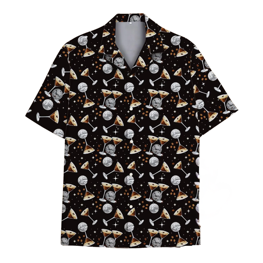 Martini Coktail Hawaiian Shirt For Men Women Black, Martini Lover Hawaiian Shirts HE0224