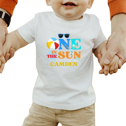 Custom One In The Sun Matching Family T Shirt For First Birthday, Custom Matching First Birthday Family Shirts ET0244