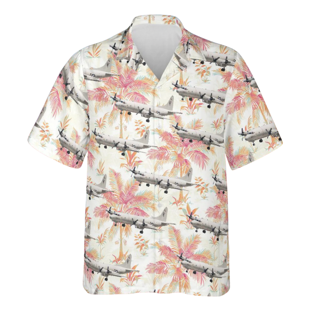 US P-3C Orion Aircraft Tropical Hawaiian Shirt For Men, Lockheed P-3 Orion Hawaiian Shirts HE0263
