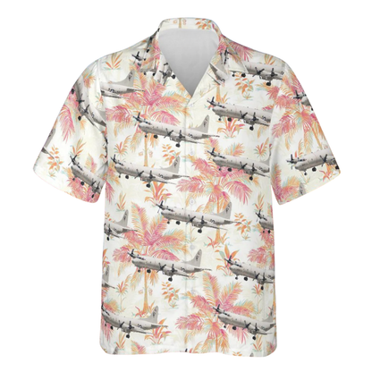 US P-3C Orion Aircraft Tropical Hawaiian Shirt For Men, Lockheed P-3 Orion Hawaiian Shirts HE0263