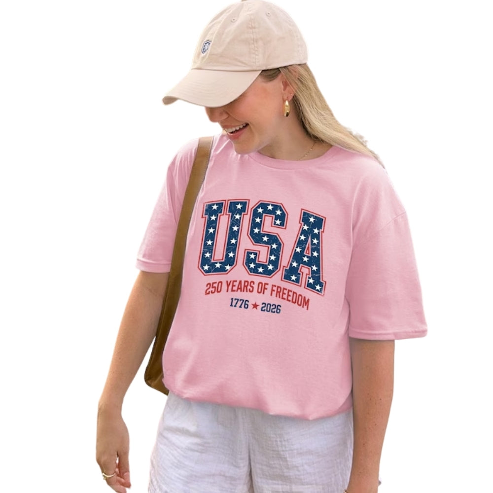 USA 250 Years Of Freedom 1776-2026 Matching Family T Shirts, Matching 4th Of July Family Shirts ET0793